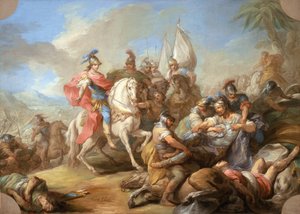 La victoria de Alejandro sobre Porus, c.1738
